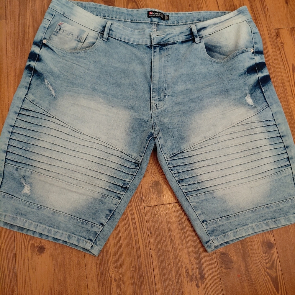 Southpole Jean Shorts Sz 44,  Y2K Active Flex Blue Stretch Jean Shorts, $15